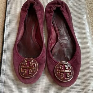 Loved Tory Burch Suede Ballet Flats - size 8.5